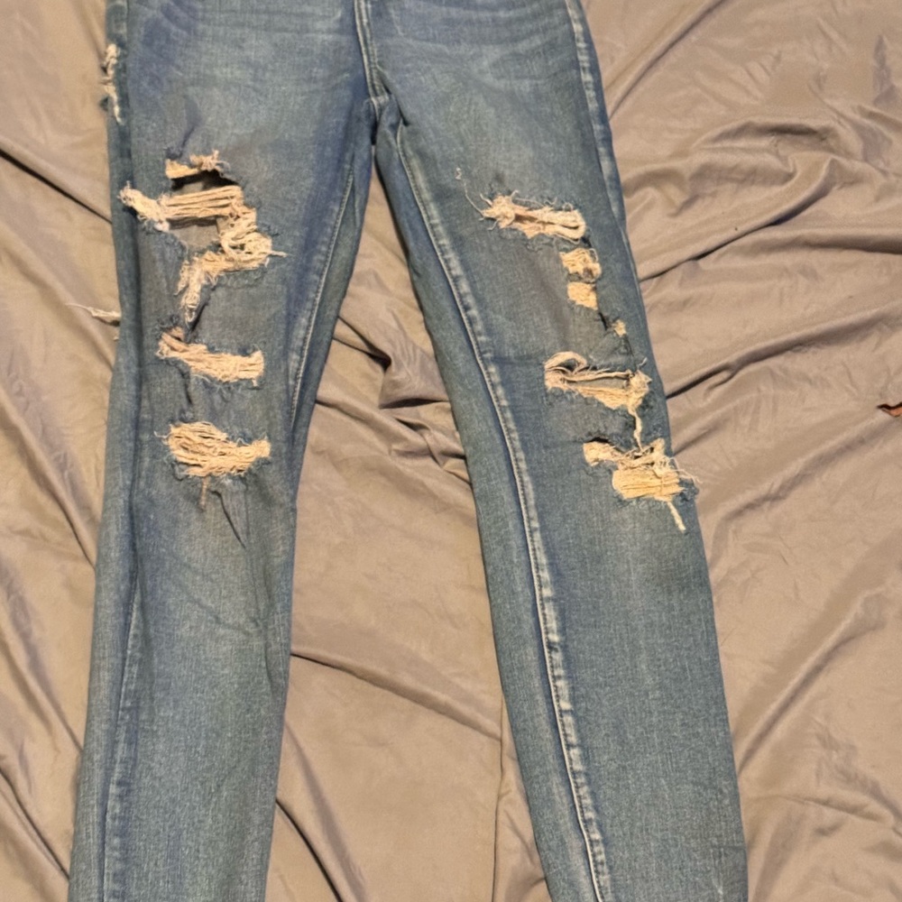 American Eagle Outfitters Blue Distressed Jeans